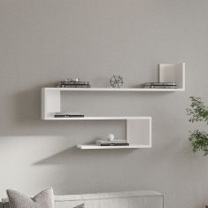Ραφιέρα τοίχου Zeta pakoworld σε λευκή απόχρωση 120x20x71εκ |  Ραφιέρες τοίχου στο espiti
