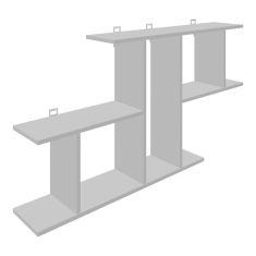 Ραφιέρα τοίχου Vertoura pakoworld σε λευκή απόχρωση 116x18.5x60cm |  Ραφιέρες τοίχου στο espiti
