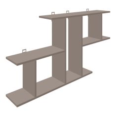 Ραφιέρα τοίχου Vertoura pakoworld σε μόκα απόχρωση 116x18.5x60cm |  Ραφιέρες τοίχου στο espiti