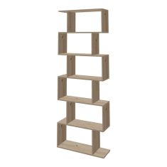 Βιβλιοθήκη Sezen pakoworld σε oak απόχρωση 70x24x191.5εκ |  Βιβλιοθήκες στο espiti