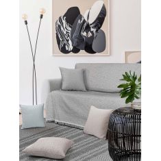Ριχτάρι MONOCOLORE GREY Βαμβάκι 170 x 180 εκ. MADI |  Ριχτάρια στο espiti