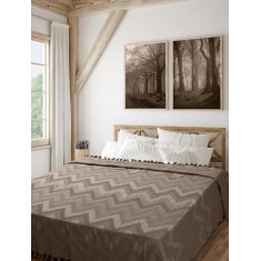Κουβέρτα Πικέ Ζακάρ GOLWE BROWN Βαμβάκι 220 x 240 εκ. MADI |  Κουβέρτες Βαμβακερές Υπέρδιπλες στο espiti
