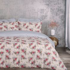 DAS HOME ΣΕΤ ΣΕΝΤΟΝΙΑ KING HAPPY 9647 BEIGE, BLUE, PINK |  Σεντόνια Υπέρδιπλα / King Size στο espiti