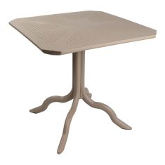 Τραπέζι Icon  pakoworld PP σε απόχρωση cappucino 80x80x74.5εκ |  Τραπέζια κήπου στο espiti