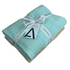 Πετσέτες Προσώπου Σετ 2 Τεμαχίων Aqua Yellow Astron Italy |  Σετ Πετσέτες στο espiti