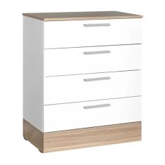 Συρταριέρα μελαμίνης Base Megapap χρώμα oak - λευκό 72x40x88εκ. |  Συρταριέρες -Κονσόλες στο espiti