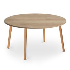 Τραπεζάκι σαλονιού Circle Megapap από μελαμίνη χρώμα oak 90x90x40εκ. |  Τραπεζάκια σαλονιού στο espiti