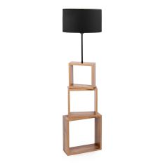 Φωτιστικό δαπέδου Claude Megapap Mdf/fabric Pvc χρώμα καφέ/μαύρο 37x20x140εκ. |  Δαπέδου στο espiti