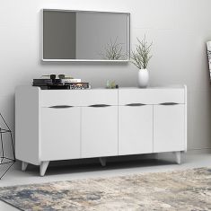 Μπουφές μελαμίνης Sila Megapap χρώμα λευκό 140x45x72εκ. |  Μπουφέδες στο espiti