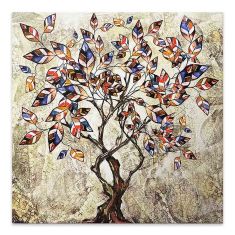 Πίνακας σε καμβά "Tree And Leaves" Megapap ψηφιακής εκτύπωσης 100x100x3εκ. |  Πίνακες στο espiti