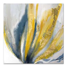 Πίνακας σε καμβά "Golden Leaves" Megapap ψηφιακής εκτύπωσης 50x50x3εκ. |  Πίνακες στο espiti