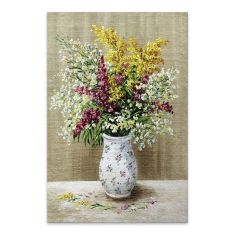 Πίνακας σε καμβά "Flowers in Vase" Megapap ψηφιακής εκτύπωσης 60x90x3εκ. |  Πίνακες στο espiti