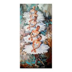 Πίνακας σε καμβά "White Swan Ballerinas" Megapap ψηφιακής εκτύπωσης 50x100x3εκ. |  Πίνακες στο espiti