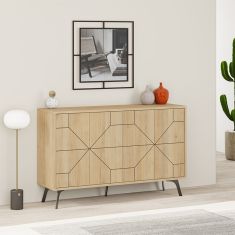 Μπουφές μελαμίνης Dune Megapap χρώμα φυσικό οξιάς 123x35x77,4εκ. |  Μπουφέδες στο espiti