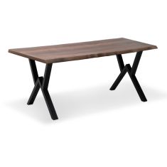 Τραπέζι Walter Megapap Mdf - μεταλλικό χρώμα καρυδί 140x80x75εκ. |  Τραπέζια στο espiti
