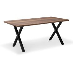 Τραπέζι Jeremy Megapap Mdf - μεταλλικό χρώμα καρυδί 140x80x75εκ. |  Τραπέζια στο espiti