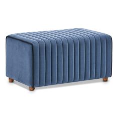 Σκαμπώ Mabel Megapap βελούδινο χρώμα μπλε 80x40x40εκ. |  Σκαμπώ στο espiti