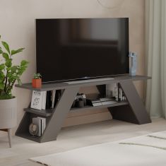 Έπιπλο τηλεόρασης Farfalla Megapap από μελαμίνη χρώμα ανθρακί 120x33,5x40εκ. |  Έπιπλα τηλεόρασης στο espiti