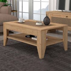 Τραπεζάκι σαλονιού Madura Megapap από μελαμίνη χρώμα sapphire oak 90x60x40εκ. |  Τραπεζάκια σαλονιού στο espiti