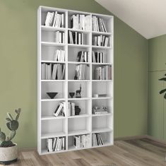 Βιβλιοθήκη μελαμίνης Fyodor Megapap χρώμα λευκό 102x16x178εκ. |  Βιβλιοθήκες στο espiti