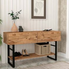 Κονσόλα μελαμίνης Aron Megapap χρώμα atlantic pine 138,8x41x75,7εκ. |  Συρταριέρες -Κονσόλες στο espiti