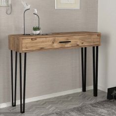 Κονσόλα μελαμίνης Rochel Megapap χρώμα atlantic pine 120x35x89,8εκ. |  Συρταριέρες -Κονσόλες στο espiti