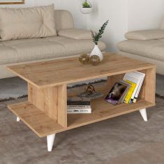 Τραπεζάκι σαλονιού Titus Megapap από μελαμίνη χρώμα sapphire oak 100x60x45εκ. |  Τραπεζάκια σαλονιού στο espiti