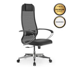 Καρέκλα γραφείου Sit-1031672 Megapap εργονομική με διπλό ύφασμα Mesh και τεχνόδερμα χρώμα μαύρο 66x70x118/131εκ. |  Καρέκλες γραφείου στο espiti