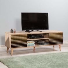 Έπιπλο τηλεόρασης Soho Megapap από μελαμίνη χρώμα sonoma 140x40x50 εκ. |  Έπιπλα τηλεόρασης στο espiti