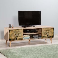 Έπιπλο τηλεόρασης Soho Megapap από μελαμίνη χρώμα sonoma 140x40x50 εκ. |  Έπιπλα τηλεόρασης στο espiti