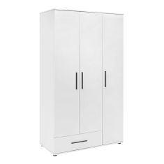 Ντουλάπα ρούχων Bianco Megapap τρίφυλλη με συρτάρια χρώμα λευκό 103x52x187εκ. |  Ντουλάπες ρούχων στο espiti