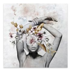 Πίνακας σε καμβά "Hidden Face" Megapap ψηφιακής εκτύπωσης 100x100x3εκ. |  Πίνακες στο espiti