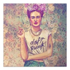 Πίνακας σε καμβά "Frida Punk" Megapap ψηφιακής εκτύπωσης 60x60x3εκ. |  Πίνακες στο espiti