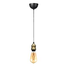 Φωτιστικό οροφής Rustic Megapap E27 μεταλλικό μονόφωτο χρώμα retro antique 100-120εκ. |  Οροφής στο espiti