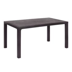 Τραπέζι πολυπροπυλενίου Kalan Megapap χρώμα καφέ 150x90x75εκ. |  Τραπέζια κήπου στο espiti