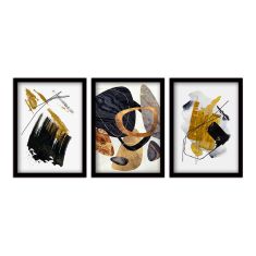 Πίνακας "Abstract Shapes" Megapap 3 τμχ. σε πλαίσιο 35x45x2εκ. |  Πίνακες στο espiti