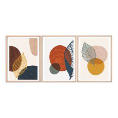 Πίνακας "Circles" Megapap 3 τμχ. σε ξύλινη κορνίζα 50x70x2,5εκ. |  Πίνακες στο espiti