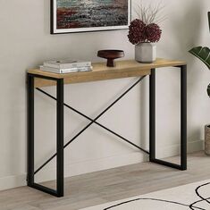 Κονσόλα Archie Megapap χρώμα sapphire oak 110x35x75εκ. |  Συρταριέρες -Κονσόλες στο espiti