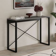 Κονσόλα Archie Megapap χρώμα γκρι ρετρό - μαύρο 110x35x75εκ. |  Συρταριέρες -Κονσόλες στο espiti