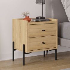 Κομοδίνο Malta Megapap χρώμα saphhire oak 49x35x52εκ. |  Κομοδίνα στο espiti