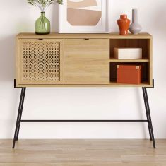 Κονσόλα Naive Megapap χρώμα sapphire oak 116x35,5x91εκ. |  Συρταριέρες -Κονσόλες στο espiti