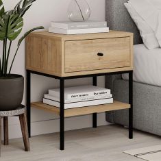 Κομοδίνο Lisa Megapap χρώμα saphhire oak 45x35x56εκ. |  Κομοδίνα στο espiti