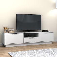 Έπιπλο τηλεόρασης Mensa Megapap χρώμα λευκό 180x35x43cm. |  Έπιπλα τηλεόρασης στο espiti