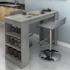 Τραπέζι μπαρ Deep Megapap χρώμα γκρι σκυροδέματος 120x50x100εκ. |  Τραπέζια στο espiti