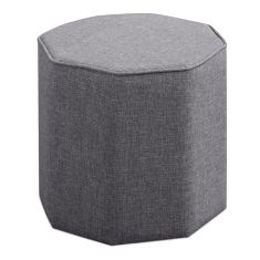 Σκαμπώ Hexa Megapap υφασμάτινο χρώμα γκρι 40x40x42εκ. |  Σκαμπώ στο espiti
