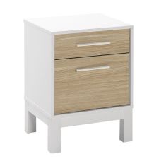 Κομοδίνο London Megapap χρώμα λευκό - oak 45x41x60εκ. |  Κομοδίνα στο espiti