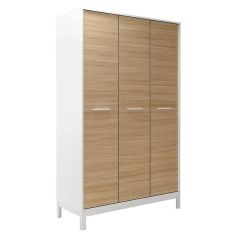 Ντουλάπα ρούχων London Megapap τρίφυλλη χρώμα oak - λευκό 120x52x202εκ. |  Ντουλάπες ρούχων στο espiti