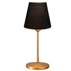Φωτιστικό επιτραπέζιο Santo Megapap E27 ύφασμα Pvc χρώμα μαύρο - χρυσό Ø13x37εκ. |  Επιτραπέζια στο espiti