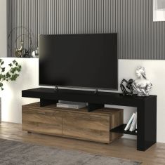 Έπιπλο τηλεόρασης Acnes Megapap χρώμα μαύρο - καρυδί 160x40x53εκ. |  Έπιπλα τηλεόρασης στο espiti