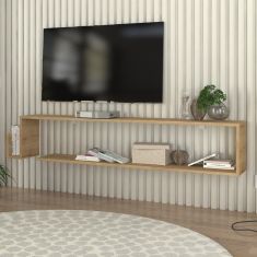 Έπιπλο τηλεόρασης επιτοίχιο Regnar Megapap χρώμα sapphire oak 168,6x25x31,8εκ. |  Έπιπλα τηλεόρασης στο espiti